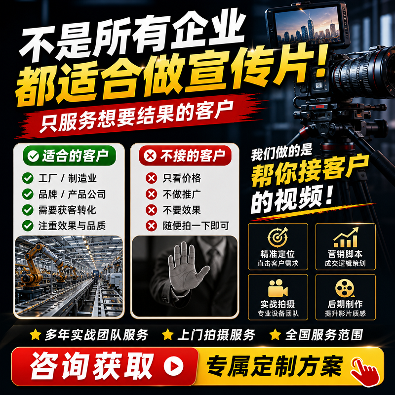 如何让企业宣传片帮你接客户？专业营销脚本策划与实战拍摄，打造能成交的高转化视频